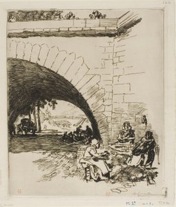 Les lainiers au Pont Marie - Louis Auguste Lepère
