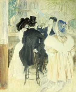 Figures dans un café - Louis Auguste Mathieu Legrand