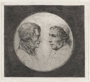 Coclers, L B, Double portrait Napoléon et le pape Pie VII (ca1805, Rijksmuseum) - Louis Bernard Coclers