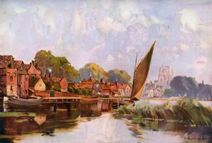 Sur la rivière à Beccles, Suffolk, 1924-1926 - Louis Burleigh Bruhl