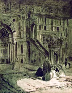 Dans la mosquée du sultan Hassan, Le Caire, Égypte, 1928 - Louis Cabanes