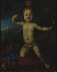 Portrait du tsarévitch Pierre Petrovitch de Russie 1715-1719 en Cupidon