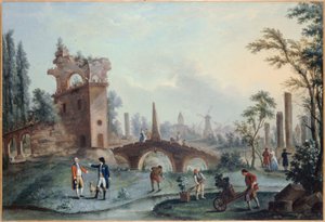 Vue des Jardins de Monceau, vers 1778 - Louis Carrogis Carmontelle