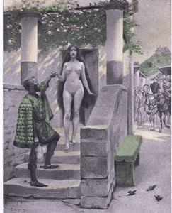 Griselda, illustration du Décaméron de Boccace publiée par la Navarre Society dans les années 1930