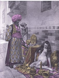 Osbech et les captifs, illustration du Décaméron de Boccace publiée par Navarre Society dans les années 1930