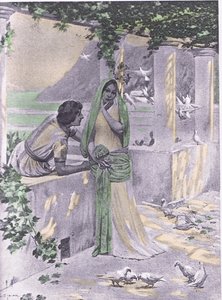 Restituta, illustration du Décaméron de Boccace publiée par Navarre Society dans les années 1930