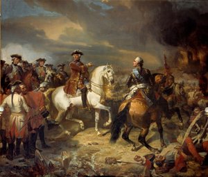 La bataille de Lawfeld gagnée par le maréchal de Saxe le 27/07/1747