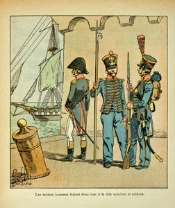 Marin et soldat français, Collection privée - Louis Charles Bombled