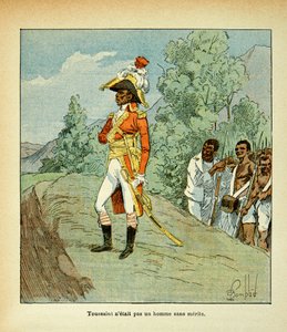 Illustration par Louis Bombled (1862-1927) du livre Le Mémorial de Sainte-Hélène par le comte Emmanuel de Las Cases (1766-1842) : Portrait de Toussaint Louverture (1743-1803) Collection privée