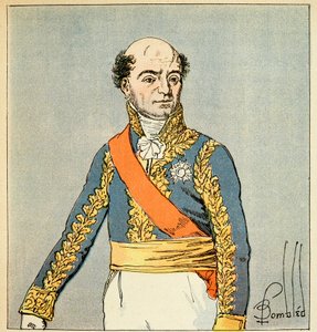 Illustration par Louis Bombled (1862-1927) du livre Le Mémorial de Sainte-Hélène par le comte Emmanuel de Las Cases (1766-1842) : Portrait du maréchal Catherine Dominique de Pérignon (1754-1818) Collection privée - Louis Charles Bombled