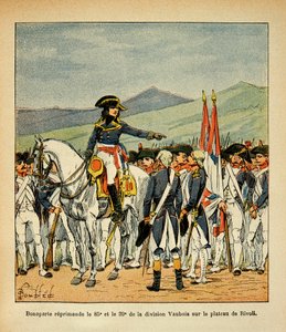 Bonaparte réprimande les régiments Vaubois 85e et 39e sur le plateau de Rivoli, Collection privée