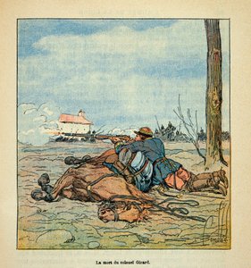 Mort du colonel Girard pendant les combats de Neuville aux Bois en novembre 1870, Collection privée