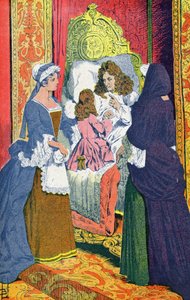 Louis XIV sur son lit de mort - Louis Charles Bombled