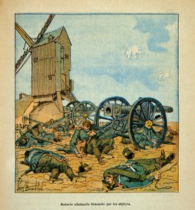 Batterie allemande démontée par les Zéphyrs pendant les combats de Beaune La Rolande