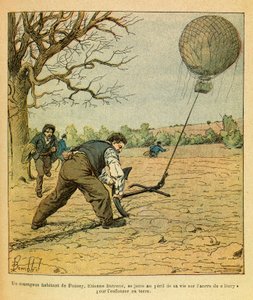 Bataille de Nuits-Saint-Georges ; des paysans tentent de retenir un ballon d