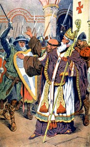 Le meurtre de Saint Thomas Becket - Louis Charles Bombled