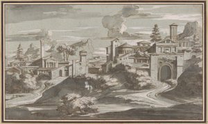 Paysage classique imaginaire - Louis Cheron