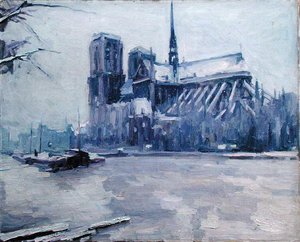Notre-Dame au moment des inondations - Louis Degallaix