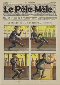 Le mécanicien du P.L.M. en goguette. Illustration pour Le Pêle-Mêle, 1906 - Louis Denis Valverane