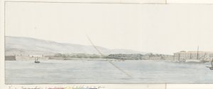 Vue du port de Messine et des montagnes de Calabre, prise du quai