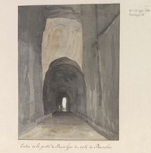 Entrée de la grotte de Pausilype du côté de Pouzzoles (Voyage en Italie, en Sicile et à Malte - 1778)