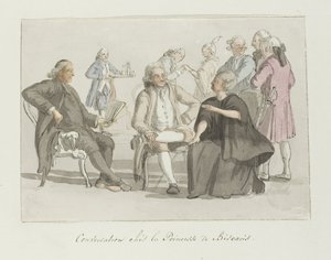 Membres de la compagnie de voyage parlant avec la princesse de Biscaris