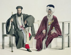 Un prêtre grec et un Turc, gravé par les frères Thierry, 1825 - Louis Dupré