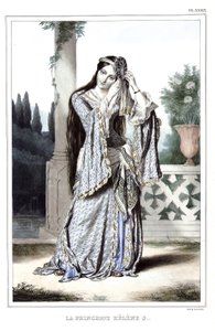 Princesse Hélène Soutzo - Voyage à Athènes et Constantinople, collection de portraits grecs et ottomans, vues et costumes, lithographies et coloriées par Louis Dupre (1789-1837), élève de David. 1825