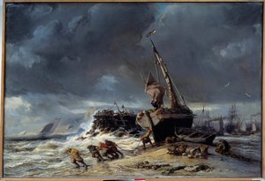 Marée basse, départ pour la pêche