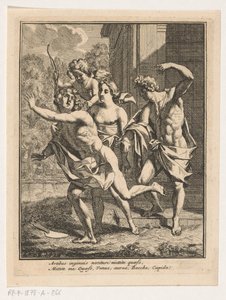 Un jeune homme fuyant Bacchus, Vénus et Amour - Louis Fabritius Dubourg