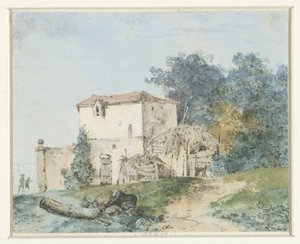 Maison de campagne dans un paysage