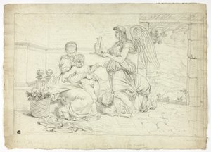 Sainte Famille avec ange portant l