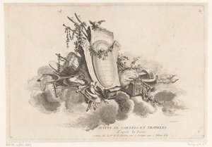 Cartouche avec objets agricoles - Louis Germain