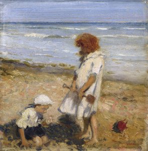 Jouer sur la plage - Louis Ginnett