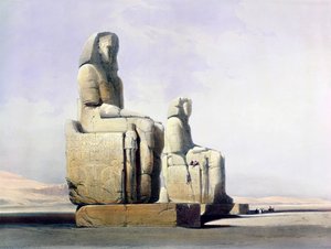 Détail des Colosses de Memnon, Thèbes, Égypte (détail)