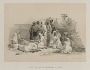 Égypte et Nubie, Volume III : Au marché aux esclaves au Caire - Louis Haghe