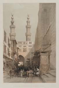 Égypte et Nubie, Volume III : Minarets et grande entrée des Metwaleys, au Caire, 1848 - Louis Haghe