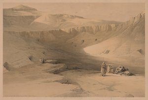 Égypte et Nubie : Volume II - No. 34, Entrée des tombes des rois de Thèbes, 1838 - Louis Haghe