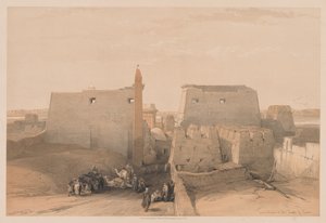 Égypte et Nubie : Volume II - No. 38, Grandes entrées du temple de Louxor, 1838
