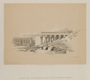 Égypte et Nubie, Volume II : Vue latérale du temple appelé Le Typhonoeum à Dendera - Louis Haghe