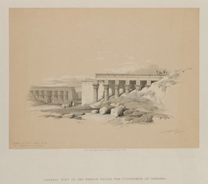 Égypte et Nubie, Volume II : Vue latérale du temple appelé Le Typhonoeum à Dendera, 1848 - Louis Haghe