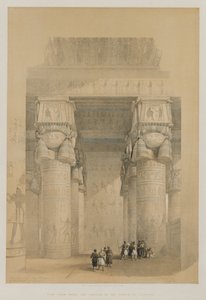 Égypte et Nubie, Volume II : Vue depuis le portique du temple de Dendera, 1849 - Louis Haghe