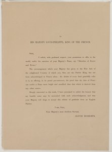 Égypte et Nubie, Volume I : Page de dédicace, 1846