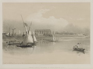 Vue générale des ruines de Louxor, depuis le Nil - Louis Haghe