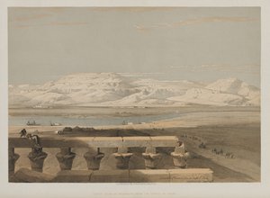 Égypte et Nubie, Volume I : Chaîne de montagnes libyenne, depuis le temple de Louxor, 1847 - Louis Haghe