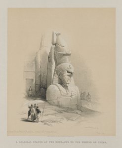 Égypte et Nubie, Volume I : Une des deux statues colossales de Ramsès II..., 1847