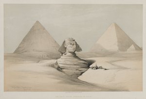 Le grand sphinx, pyramides de Gizeh - Louis Haghe