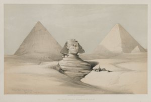 Égypte et Nubie, Volume I: Le Grand Sphinx, Pyramides de Gizeh, 1846 - Louis Haghe