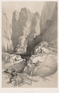 La Terre Sainte, Syrie, Idumée, Arabie, Égypte et Nubie Vol. III : Entrée de Pétra, 1842