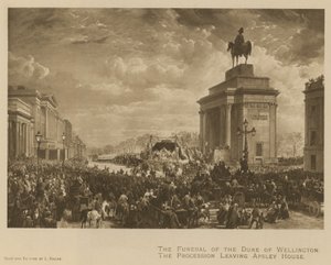 Les funérailles du duc de Wellington; la procession quittant Apsley House - Louis Haghe